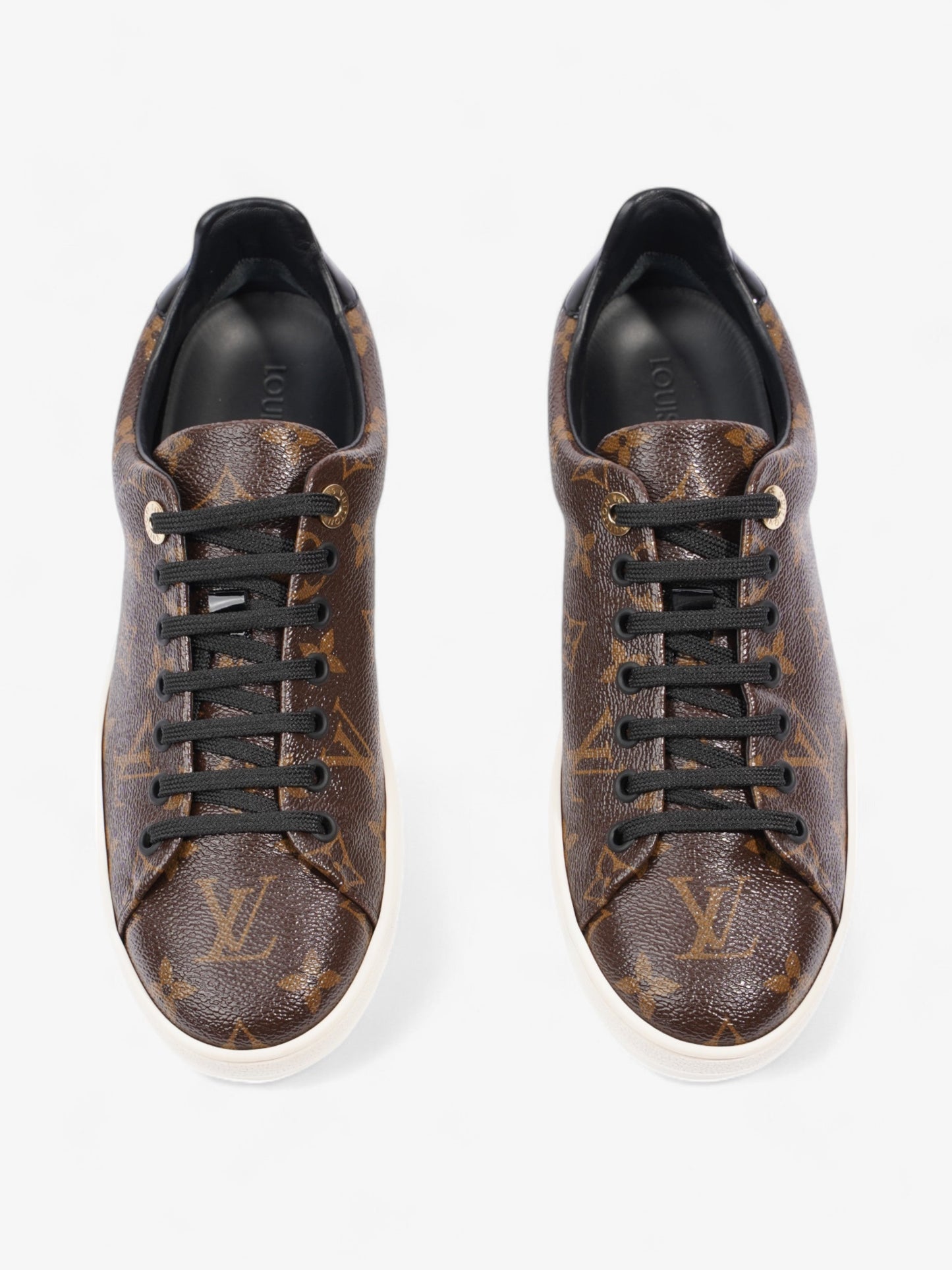 Louis Vuitton Frontrow Sneakers Brown Monogram / Black Coated Canvas EU 37.5 UK 4.5