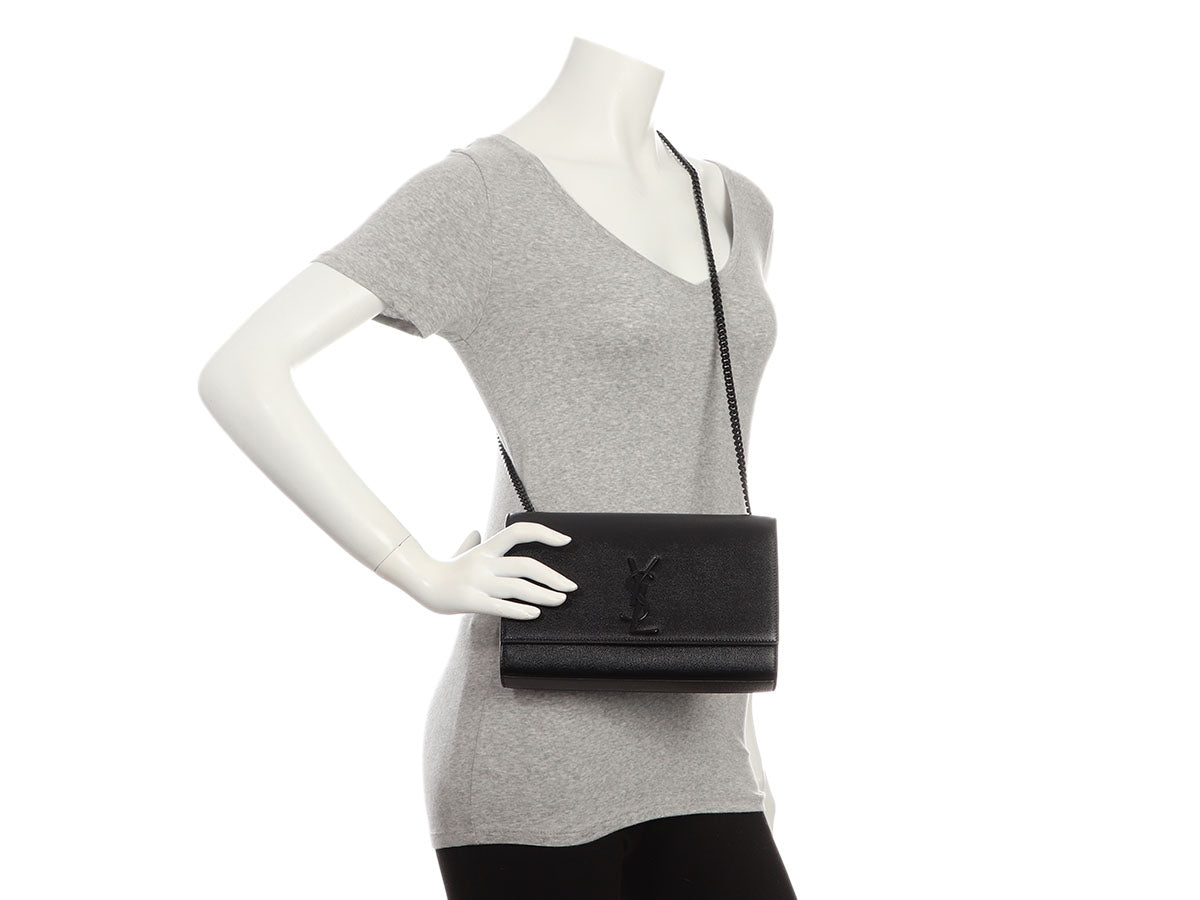 Saint Laurent Medium So Black Grain de Poudre Kate