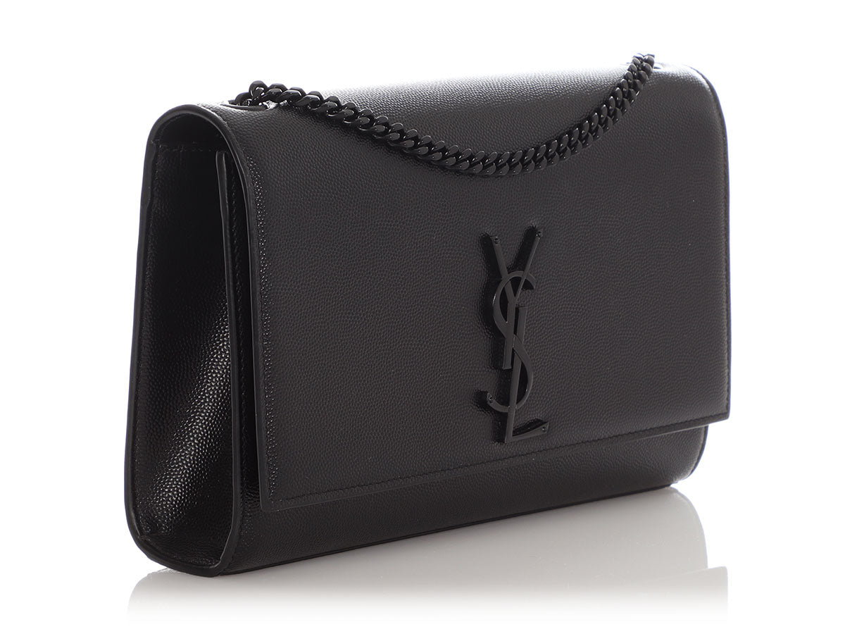 Saint Laurent Medium So Black Grain de Poudre Kate
