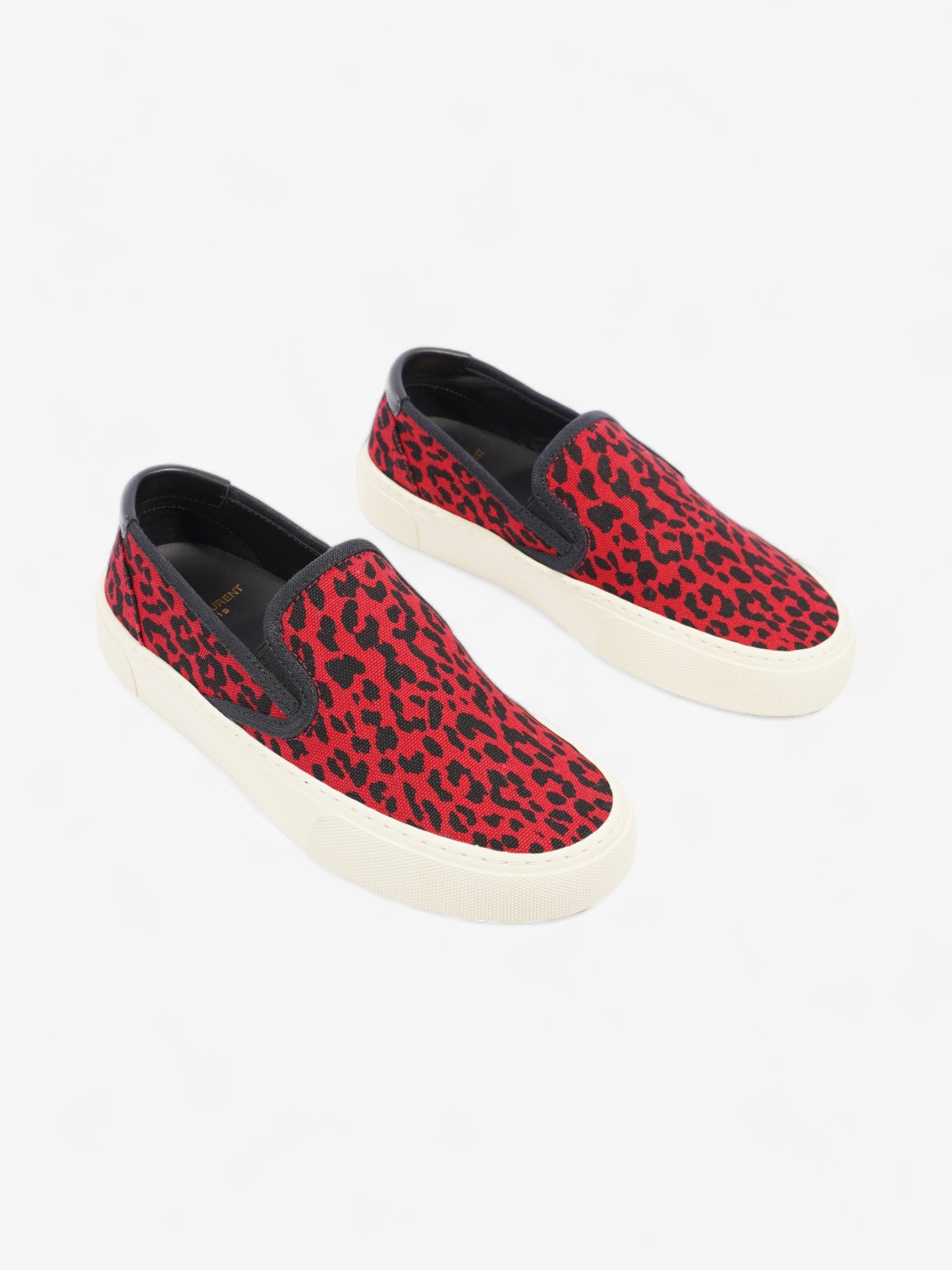 Saint Laurent Slip On Sneaker Red / Black Suede EU 36 UK 3