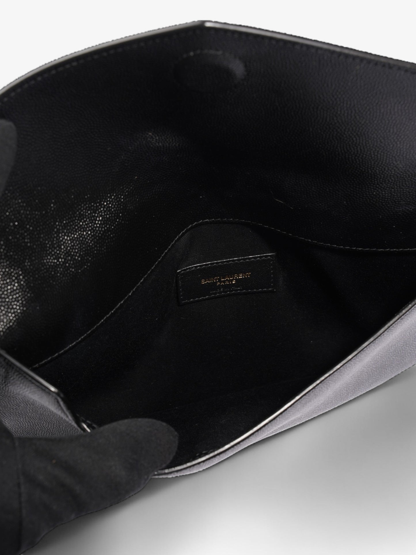 Saint Laurent Uptown Clutch Black Leather