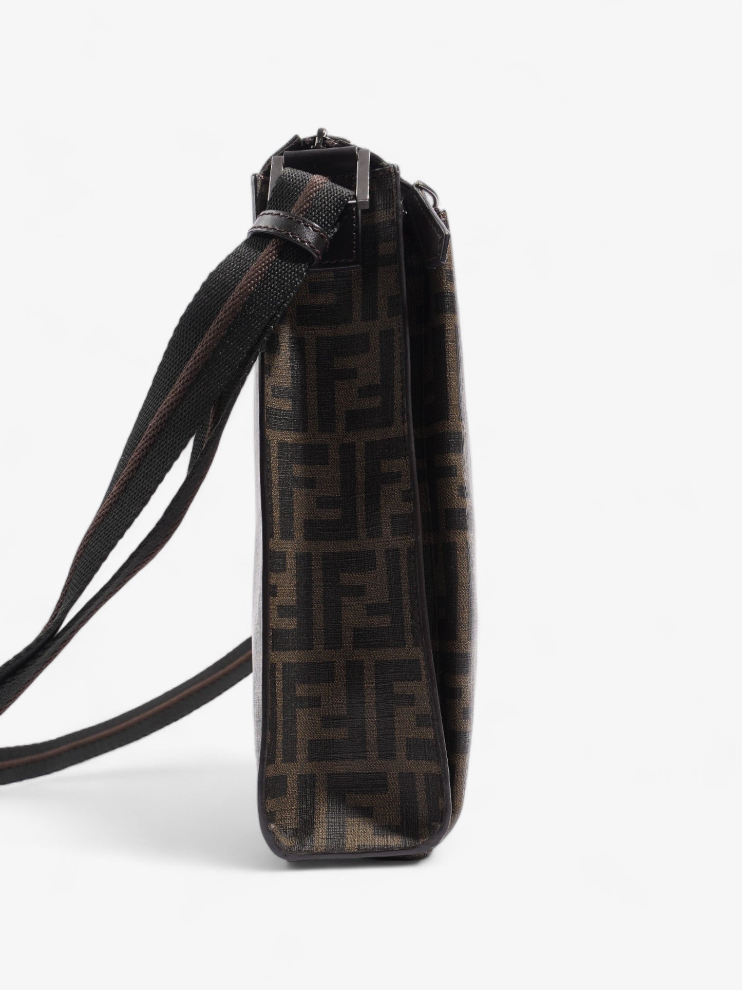 Fendi Zucca Shoulder Bag Brown Canvas