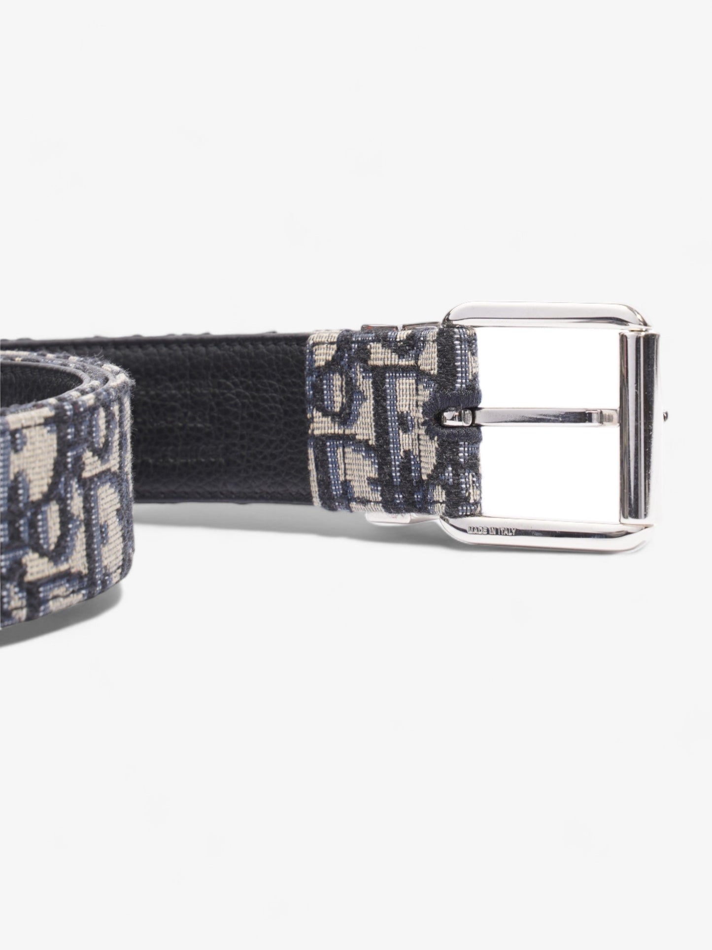 Christian Dior Oblique Belt Beige / Navy Canvas 90cm 36"