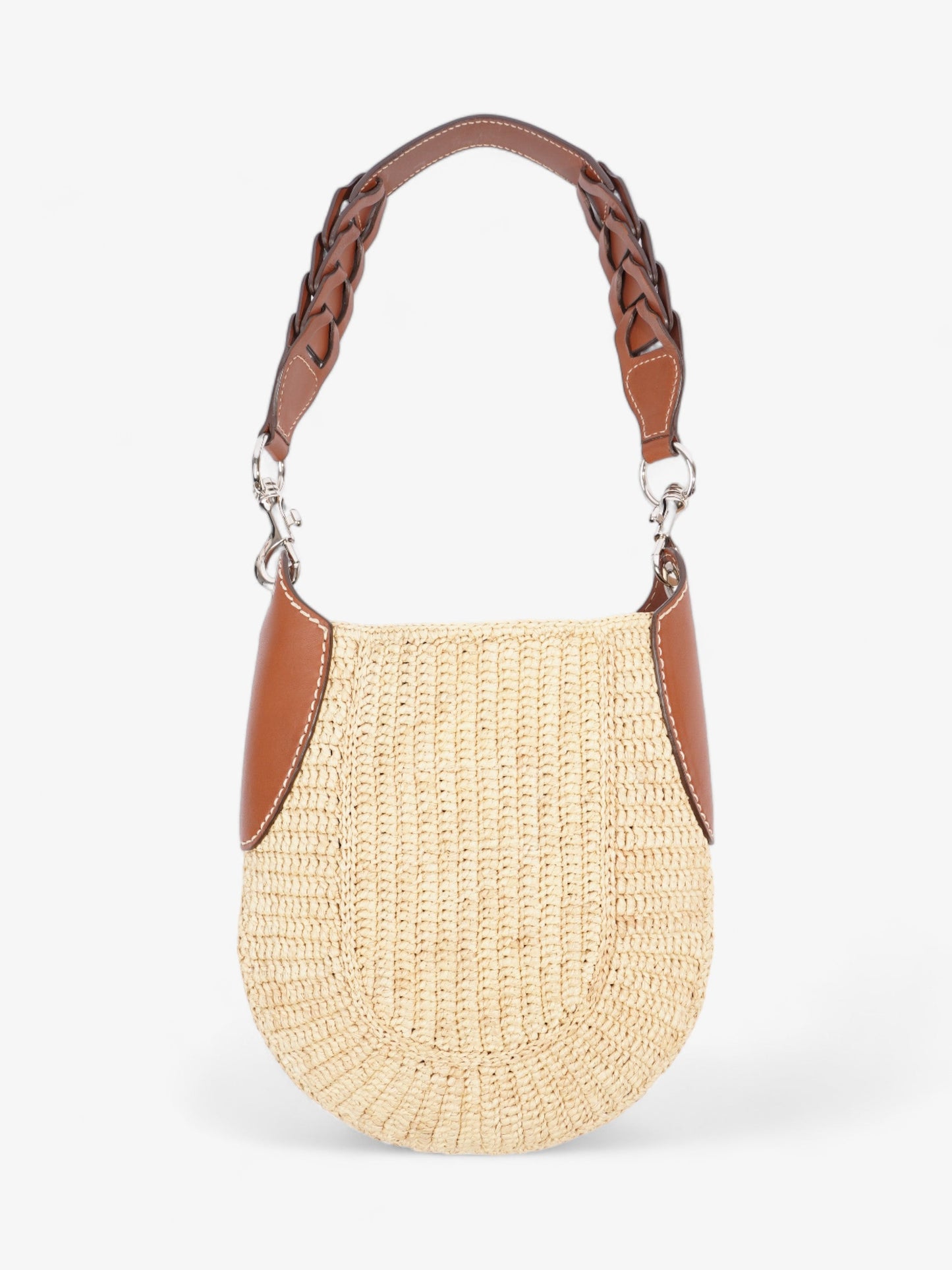 Prada Open Hobo Brown / Neutral Raffia