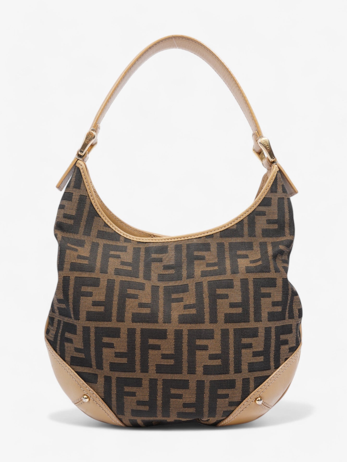 Fendi Zucca Hobo Tobacco / Brown / Beige Canvas Small