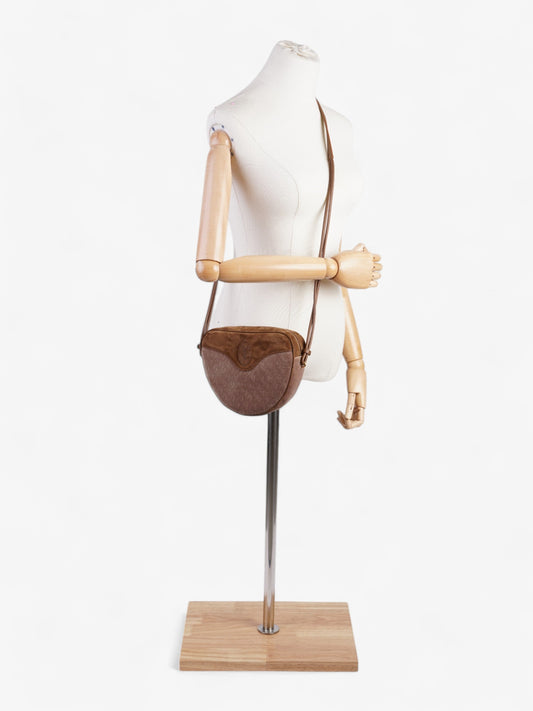 Saint Laurent Le Monogramme Cœur Brown / Beige Velvet