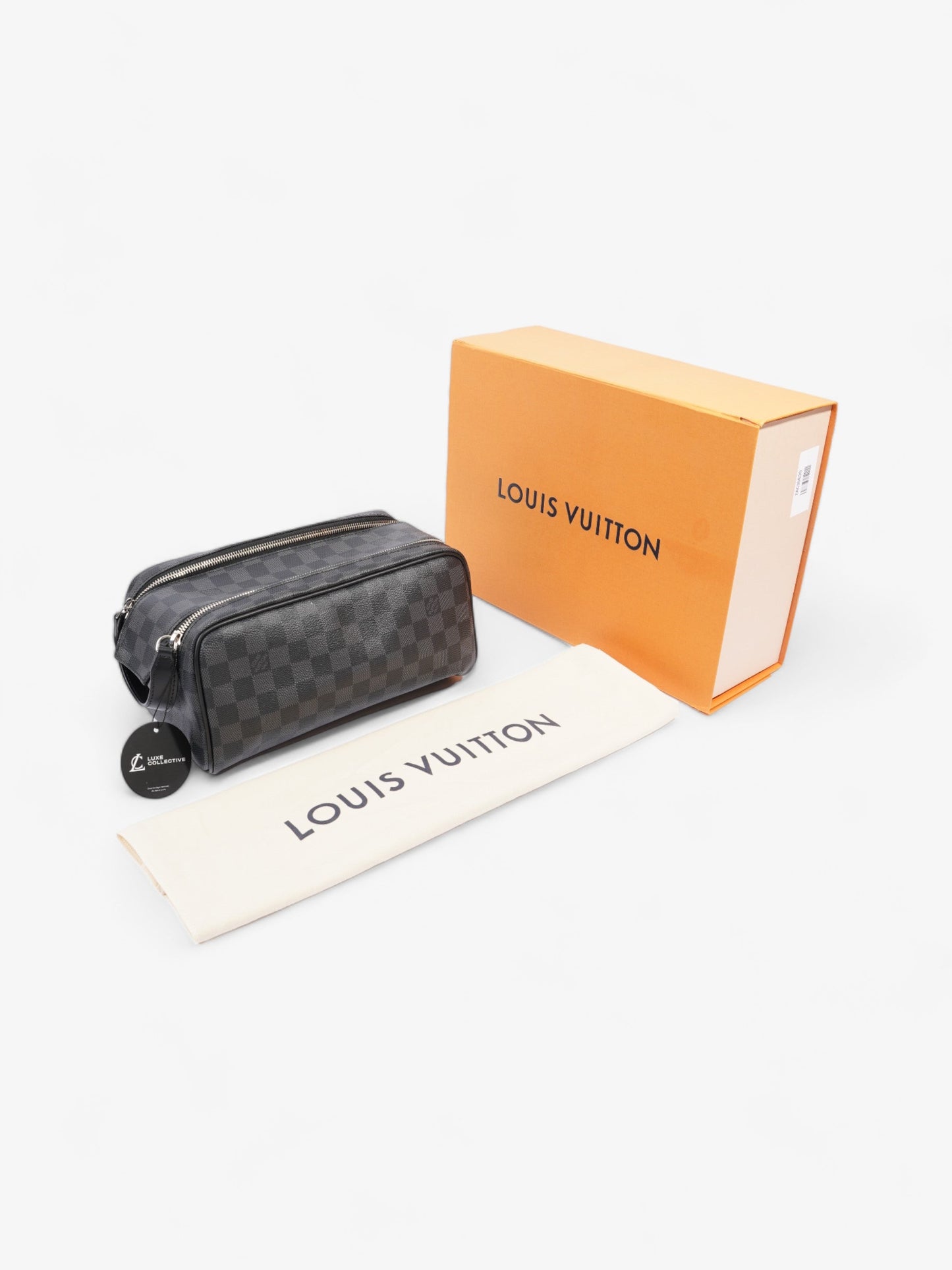 Louis Vuitton Dopp Kit Toilet Pouch Damier Graphite Coated Canvas