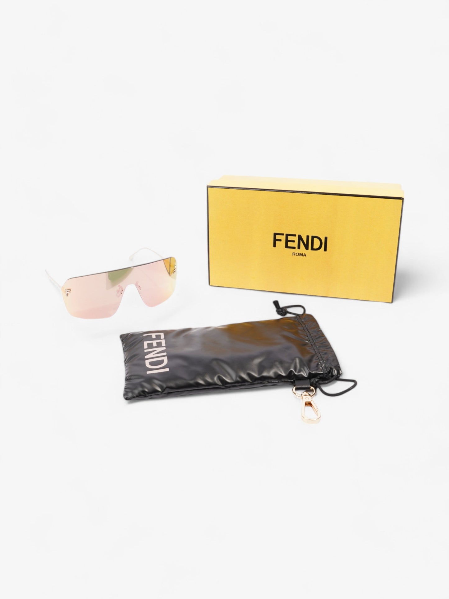 Fendi First ShieldSunglasses Iridescent / Gold Base Metal