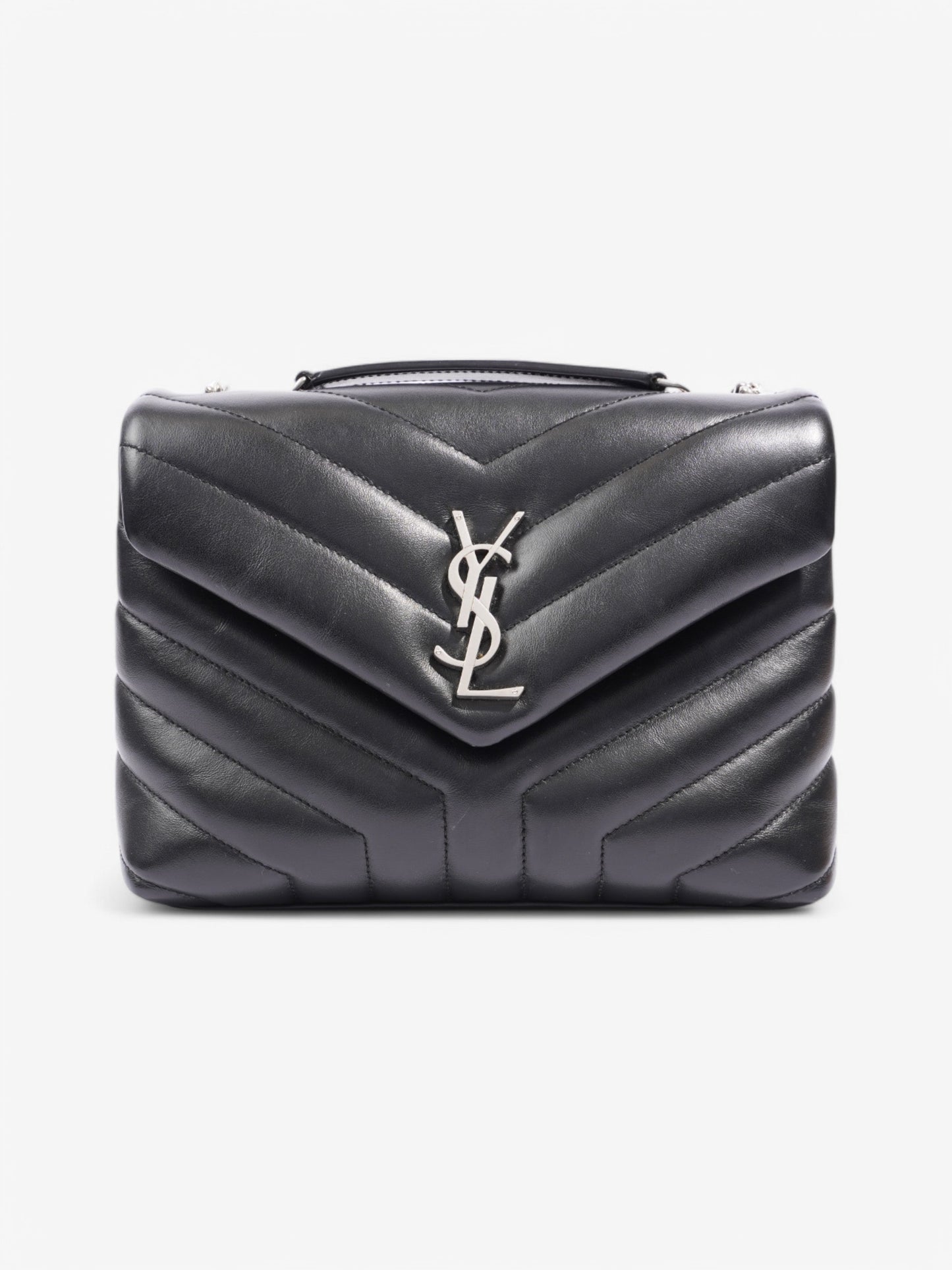Saint Laurent Lou Lou Black Lambskin Leather Small