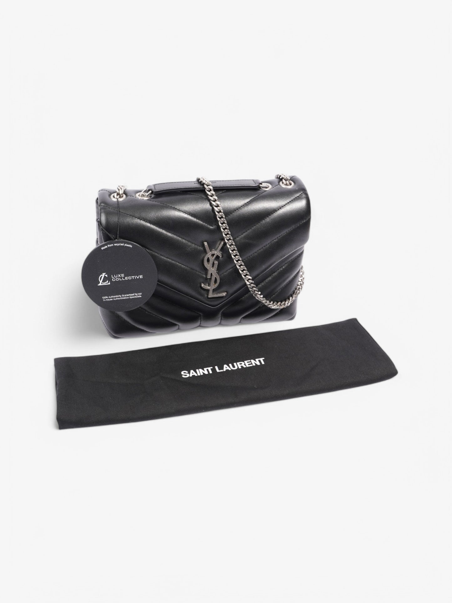 Saint Laurent Lou Lou Black Lambskin Leather Small