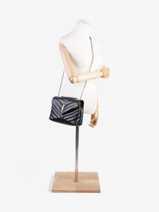 Saint Laurent Lou Lou Black Lambskin Leather Small