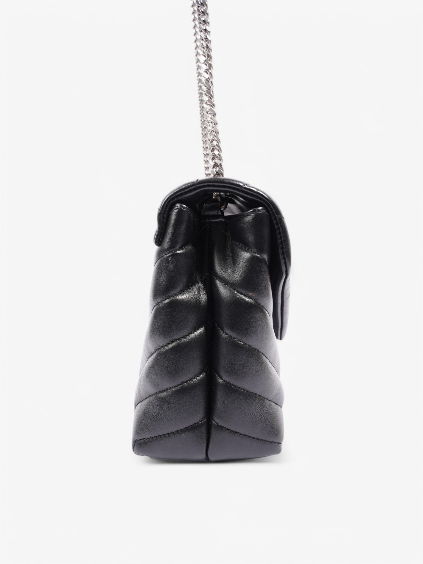 Saint Laurent Lou Lou Black Lambskin Leather Small