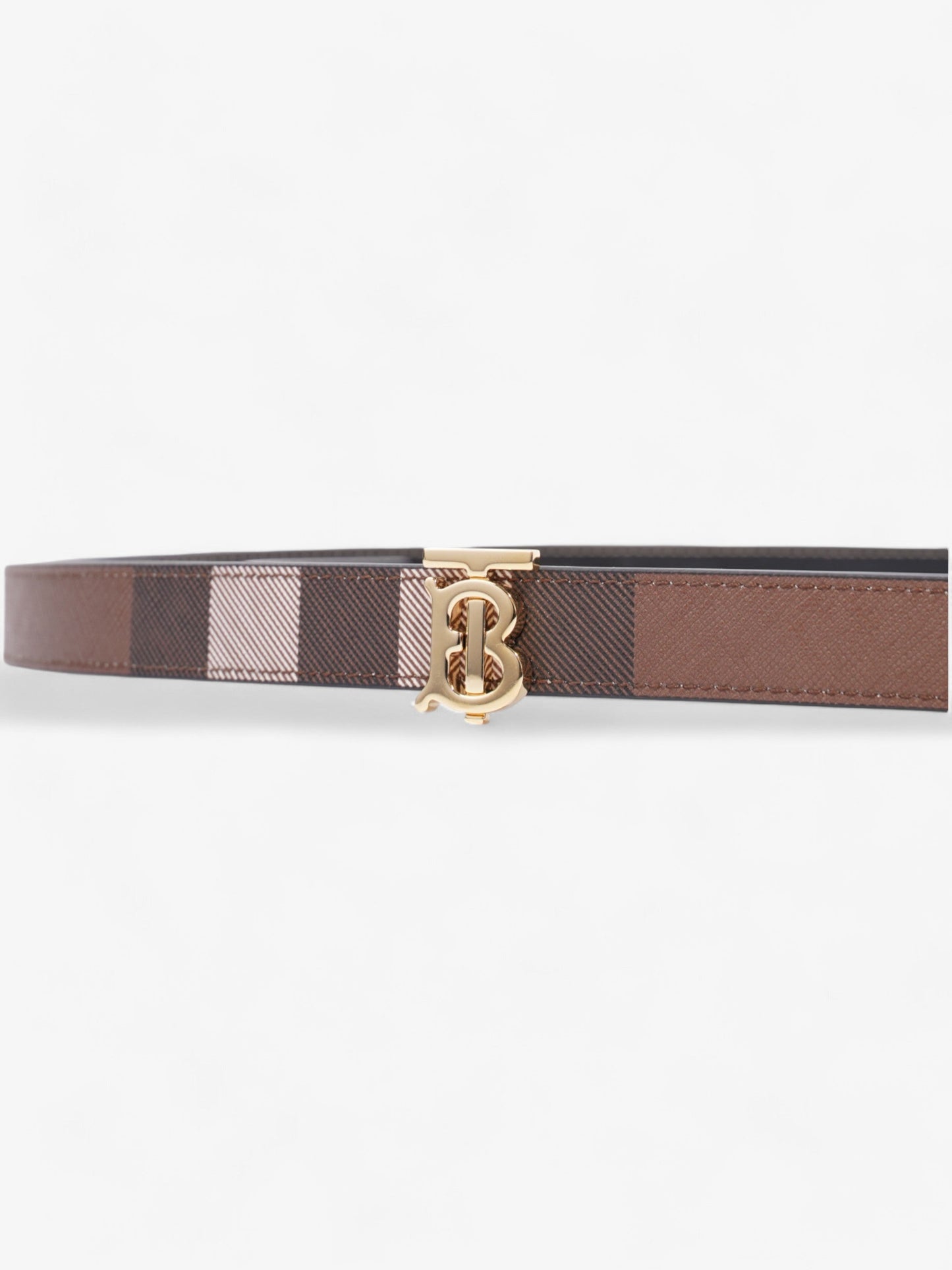 Burberry TB Belt Reversible Giant Check Belt Dark Birch Brown Canvas Large (134cm)