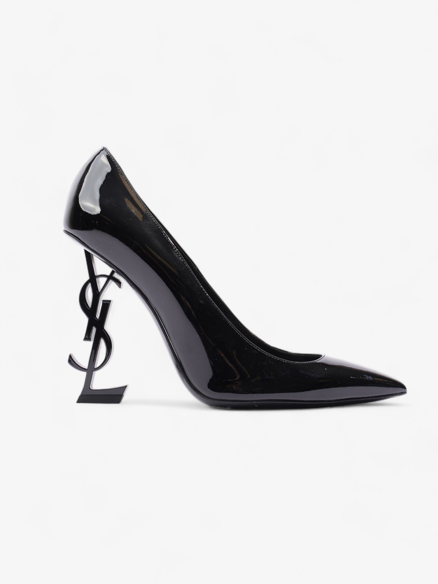 Saint Laurent Opyum Heels 110 Black Patent Leather EU 40 UK 7