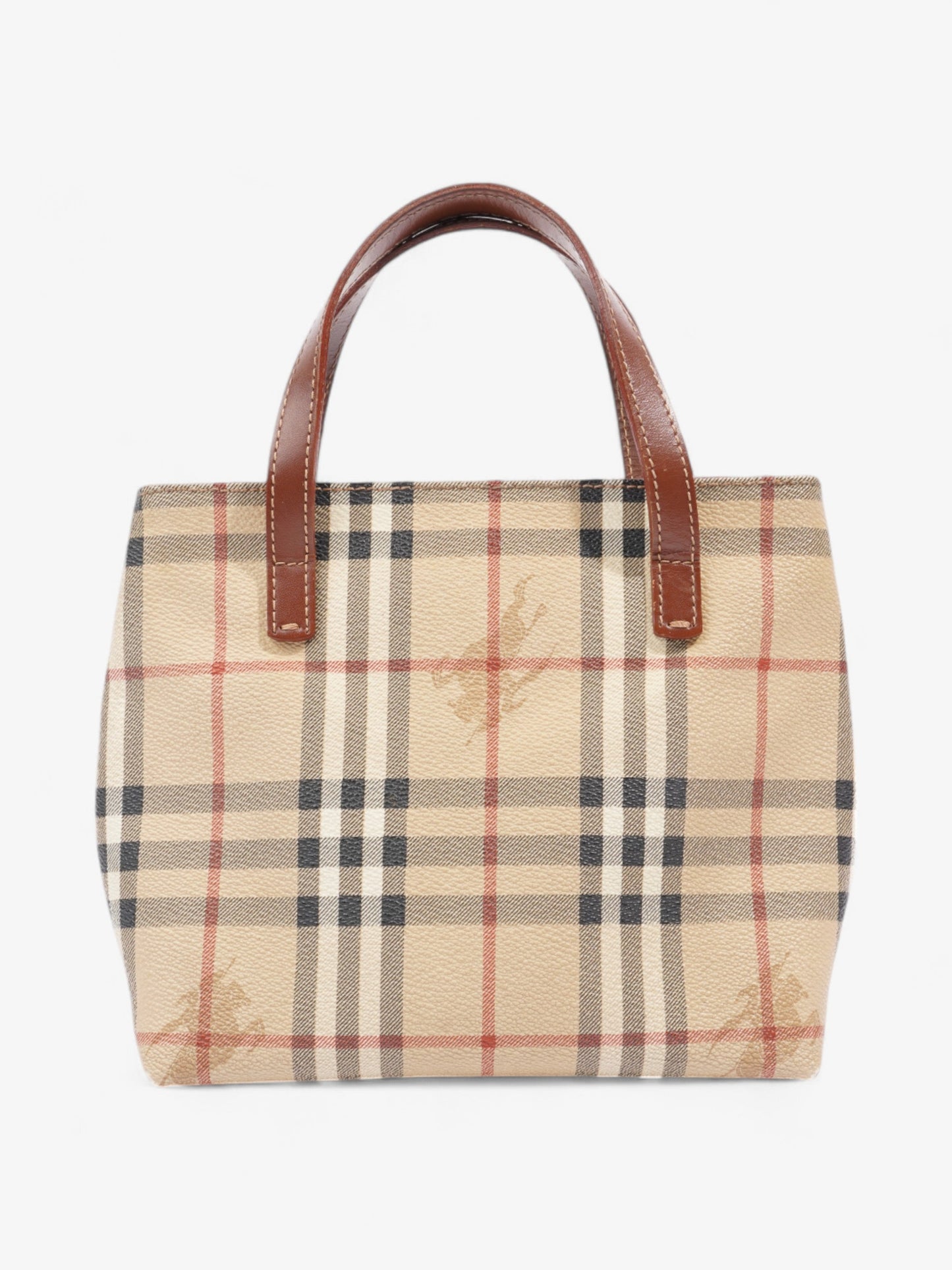 Burberry Check Tote Nova Check / Brown Coated Canvas