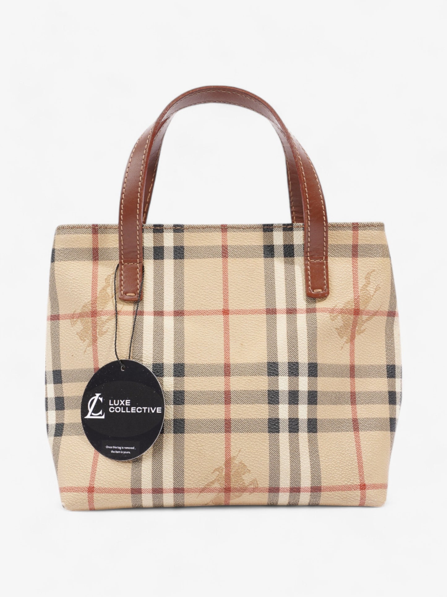 Burberry Check Tote Nova Check / Brown Coated Canvas