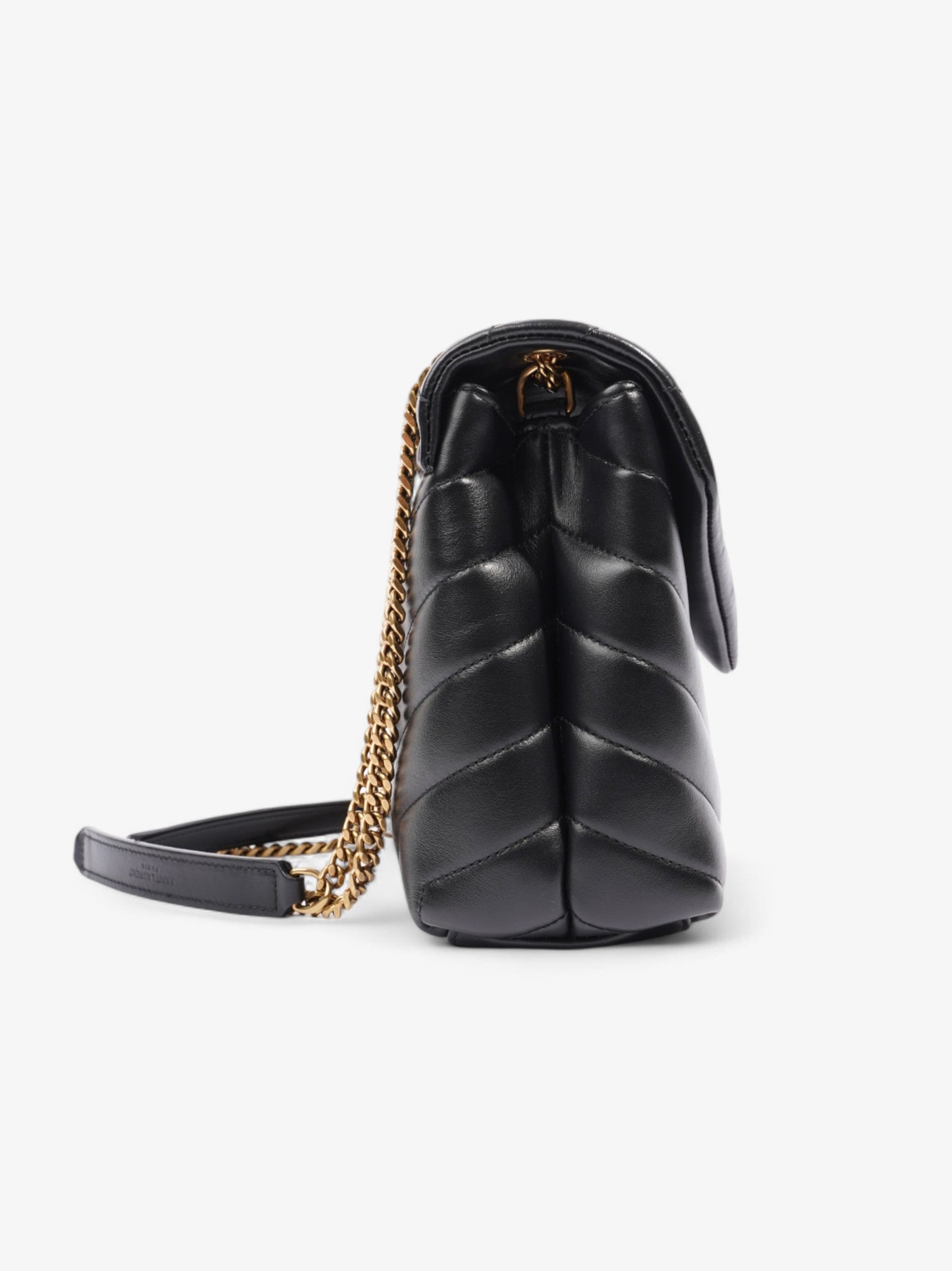 Saint Laurent Lou Lou Black Calfskin Leather Small