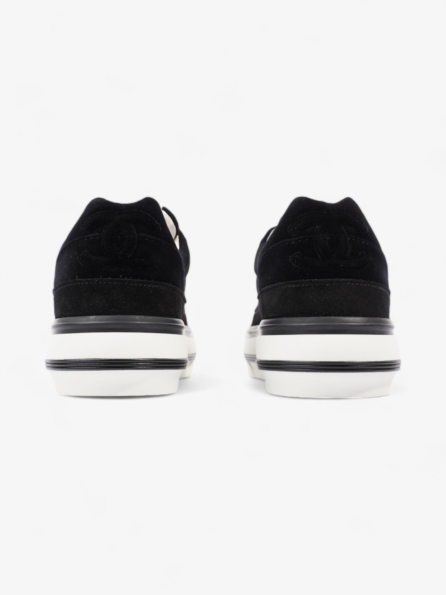 Chanel CC Suede Sneaker Black / White Suede EU 42 UK 8