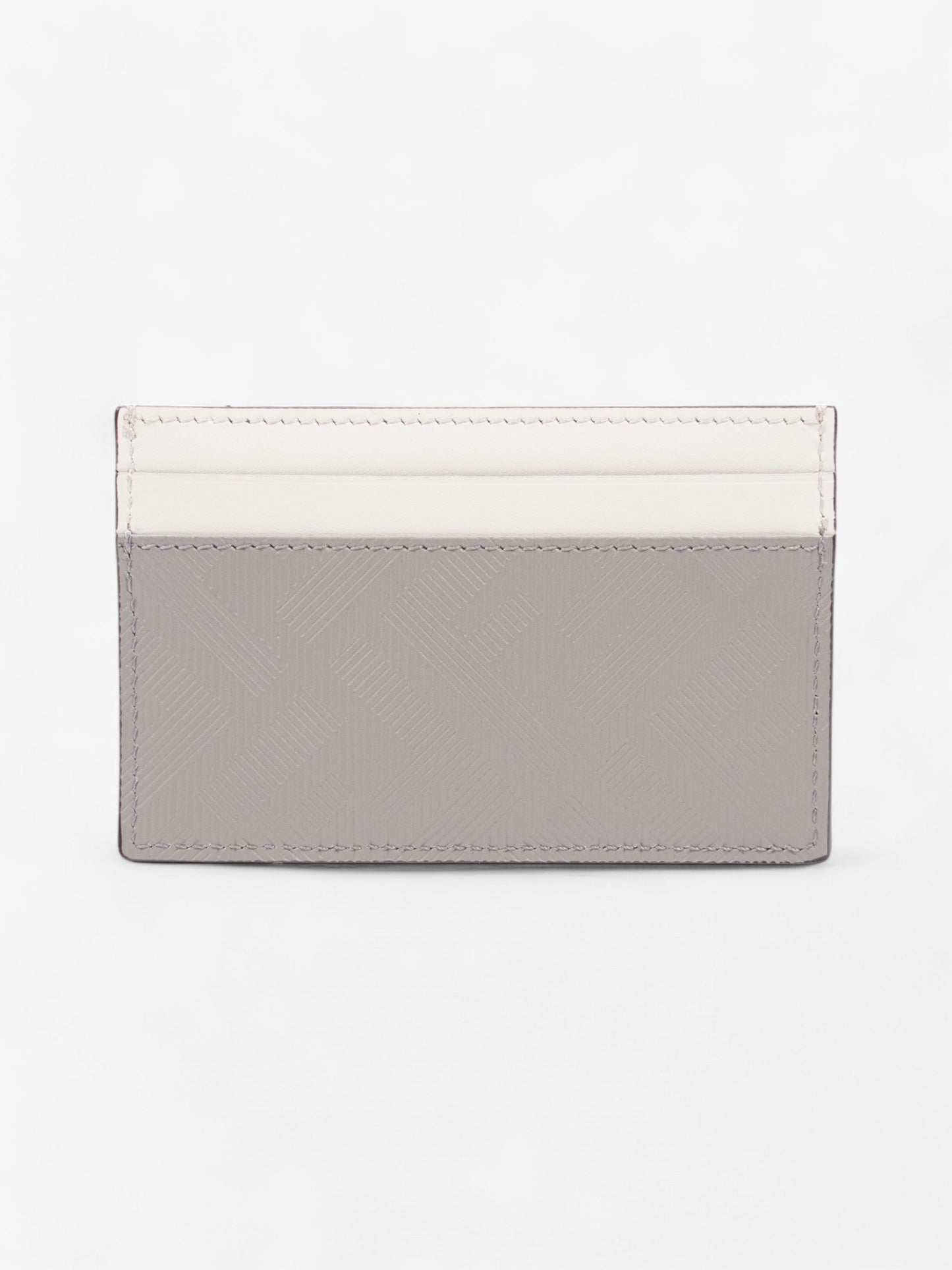 Fendi Shadow Card Holder Grey / Off White Leather