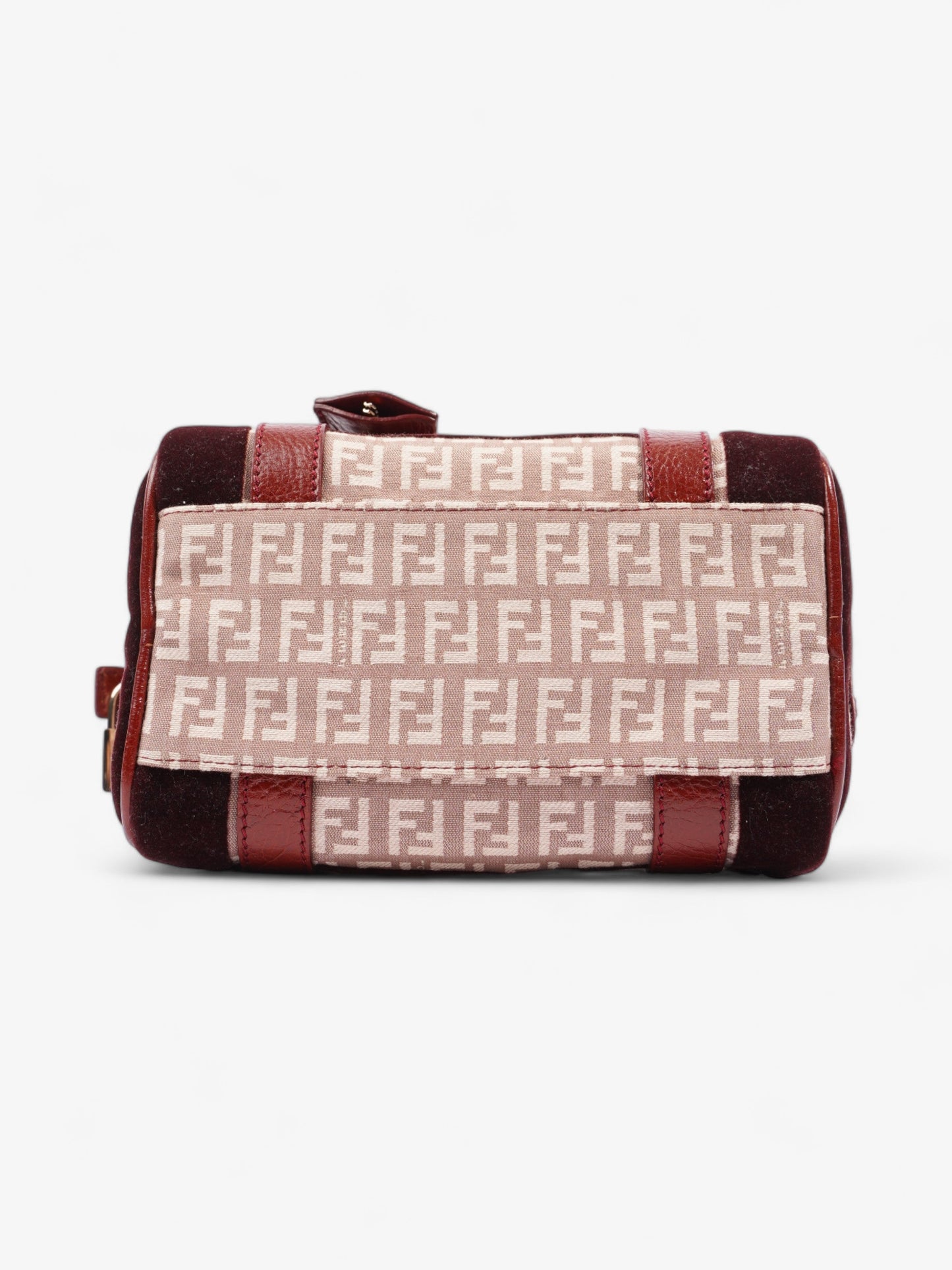 Fendi Zucchino Boston Burgundy Canvas