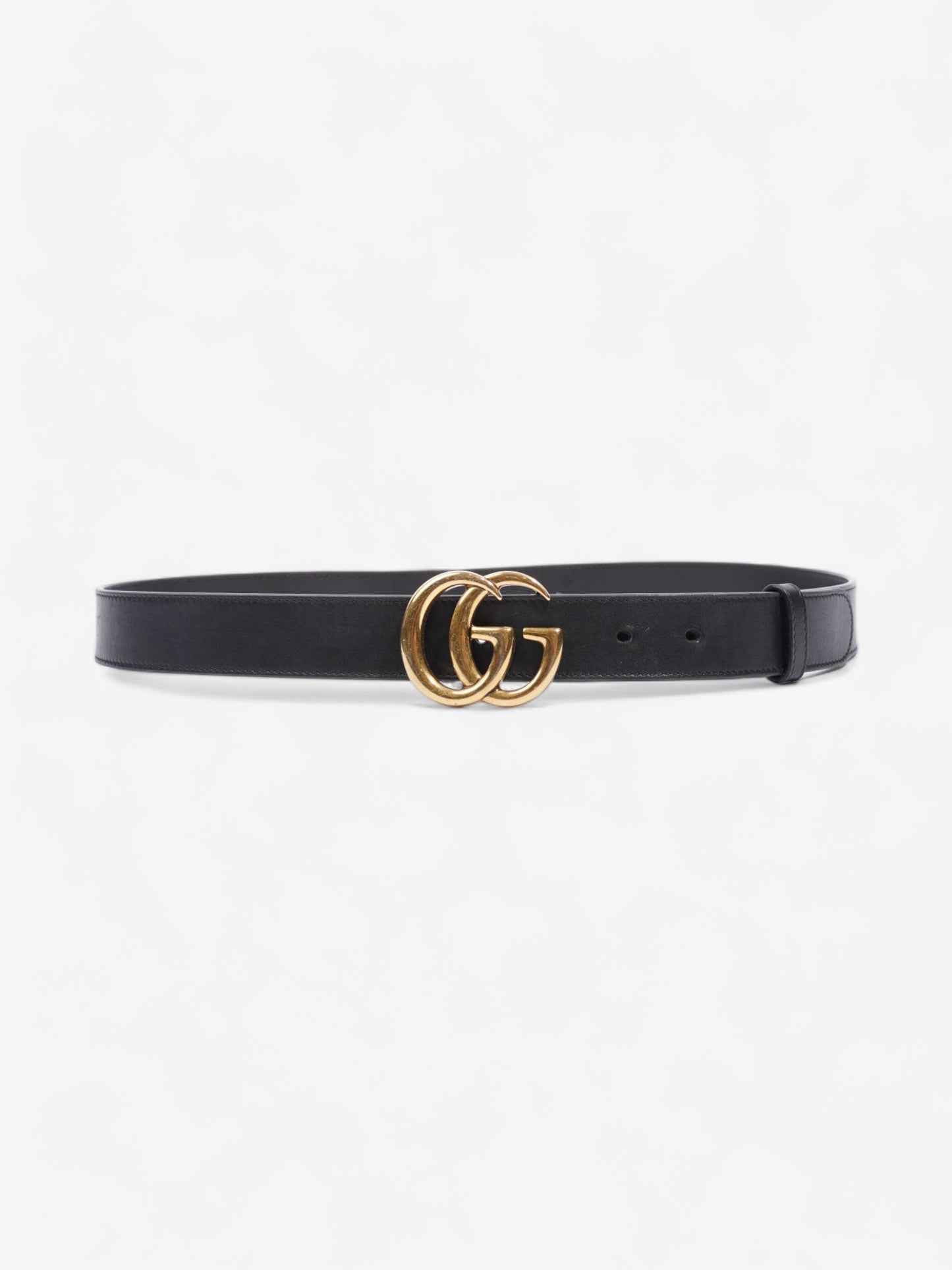 Gucci Double G Belt Black Leather 90cm 36"