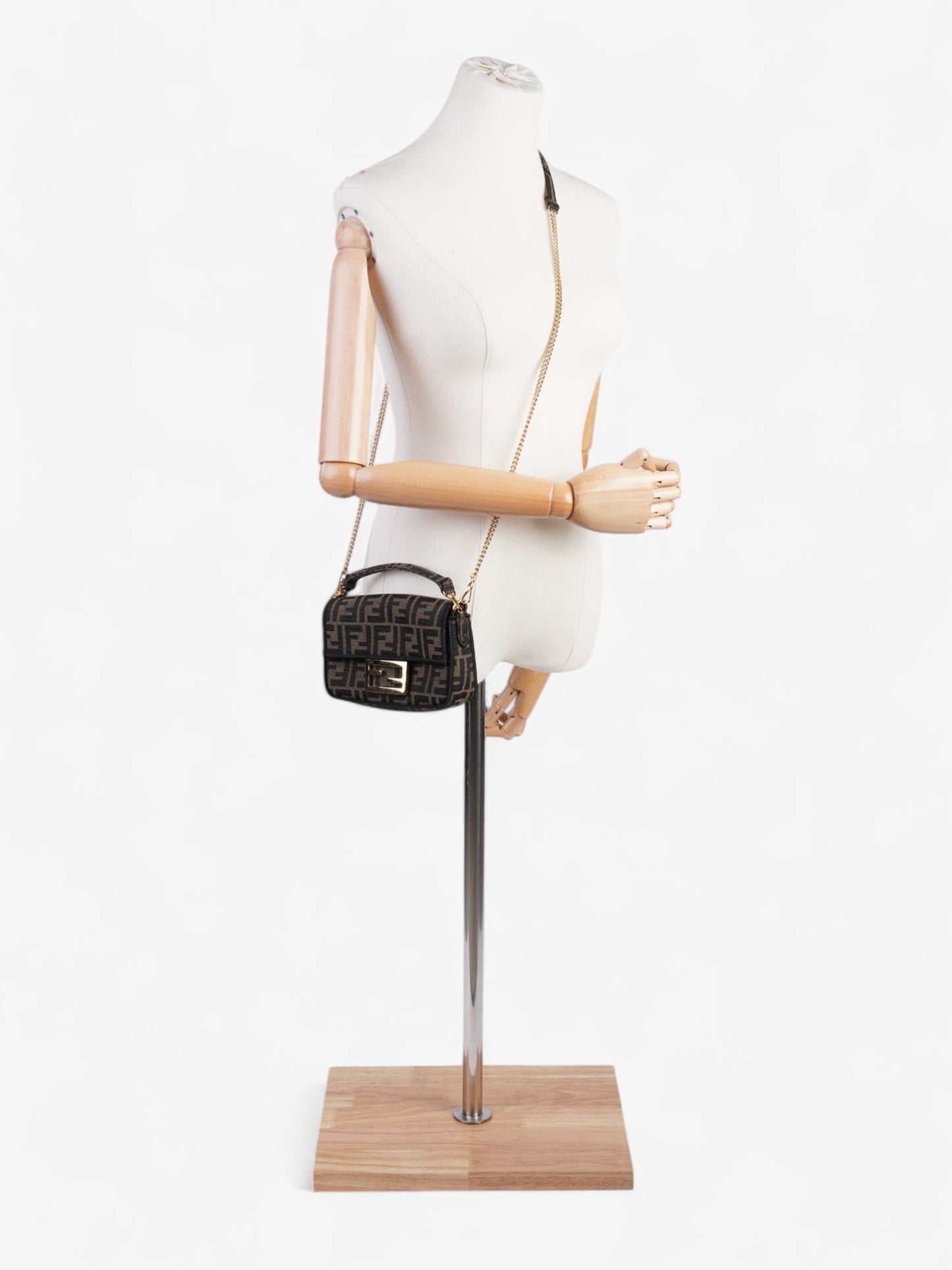 Fendi Baguette Tobacco / Brown Fabric Mini