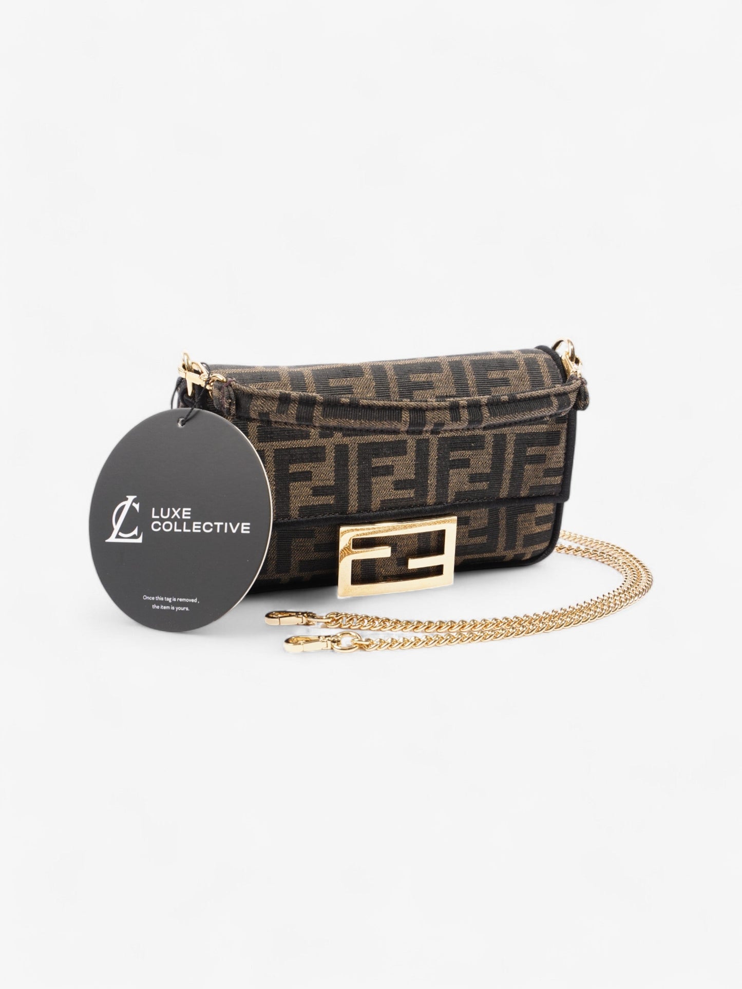 Fendi Baguette Tobacco / Brown Fabric Mini
