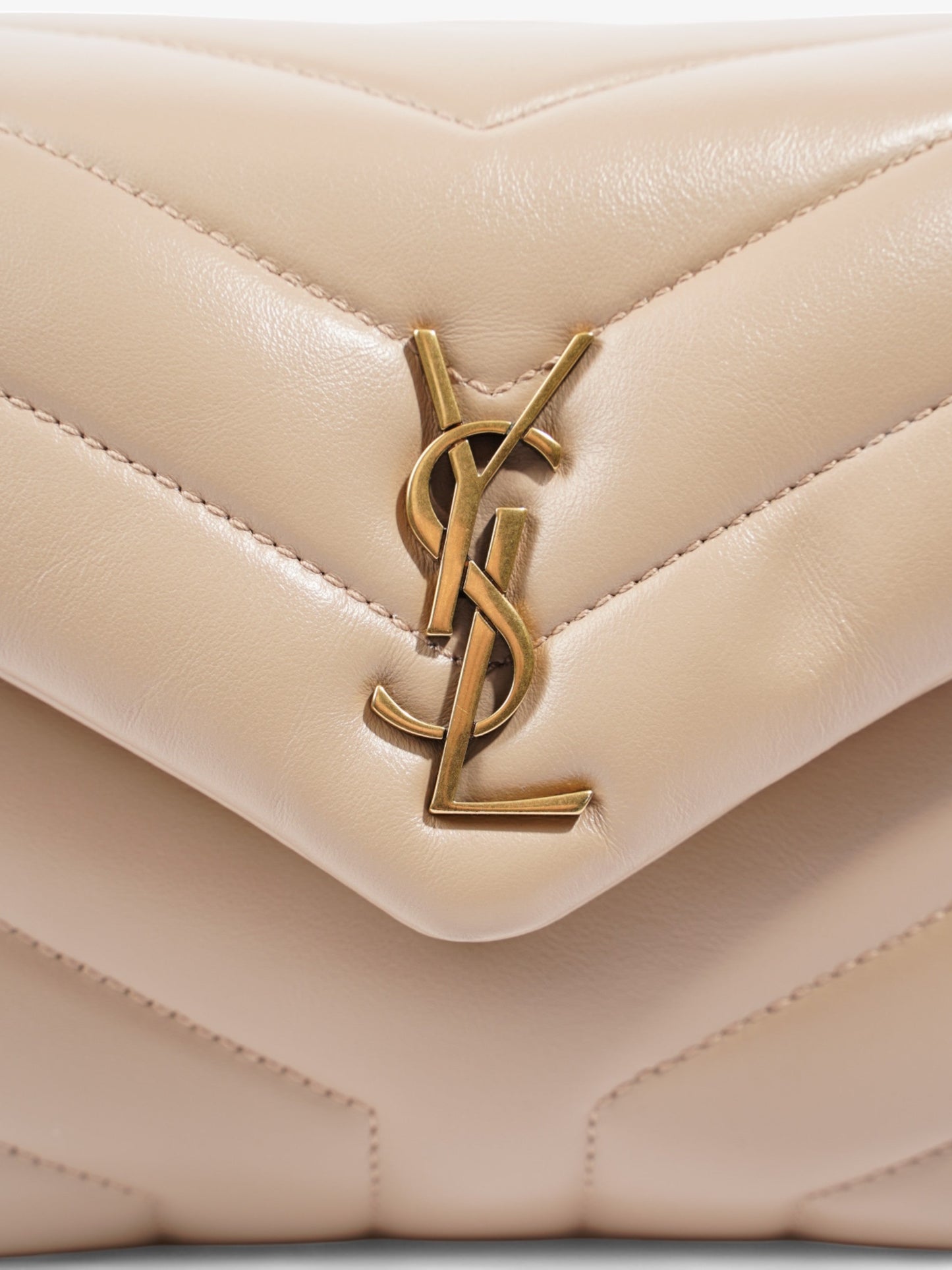 Saint Laurent Lou Lou Beige Calfskin Leather Toy