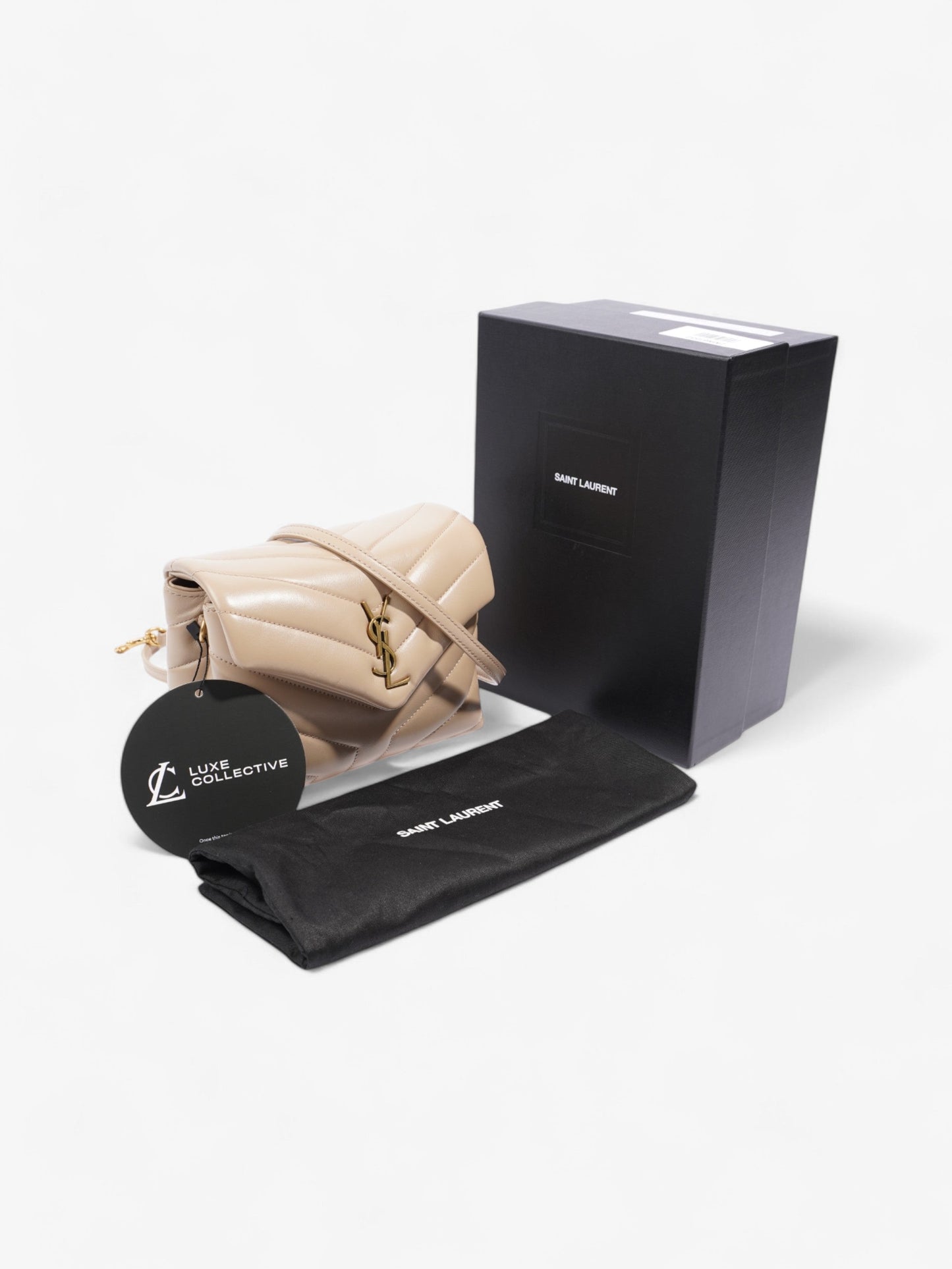 Saint Laurent Lou Lou Beige Calfskin Leather Toy