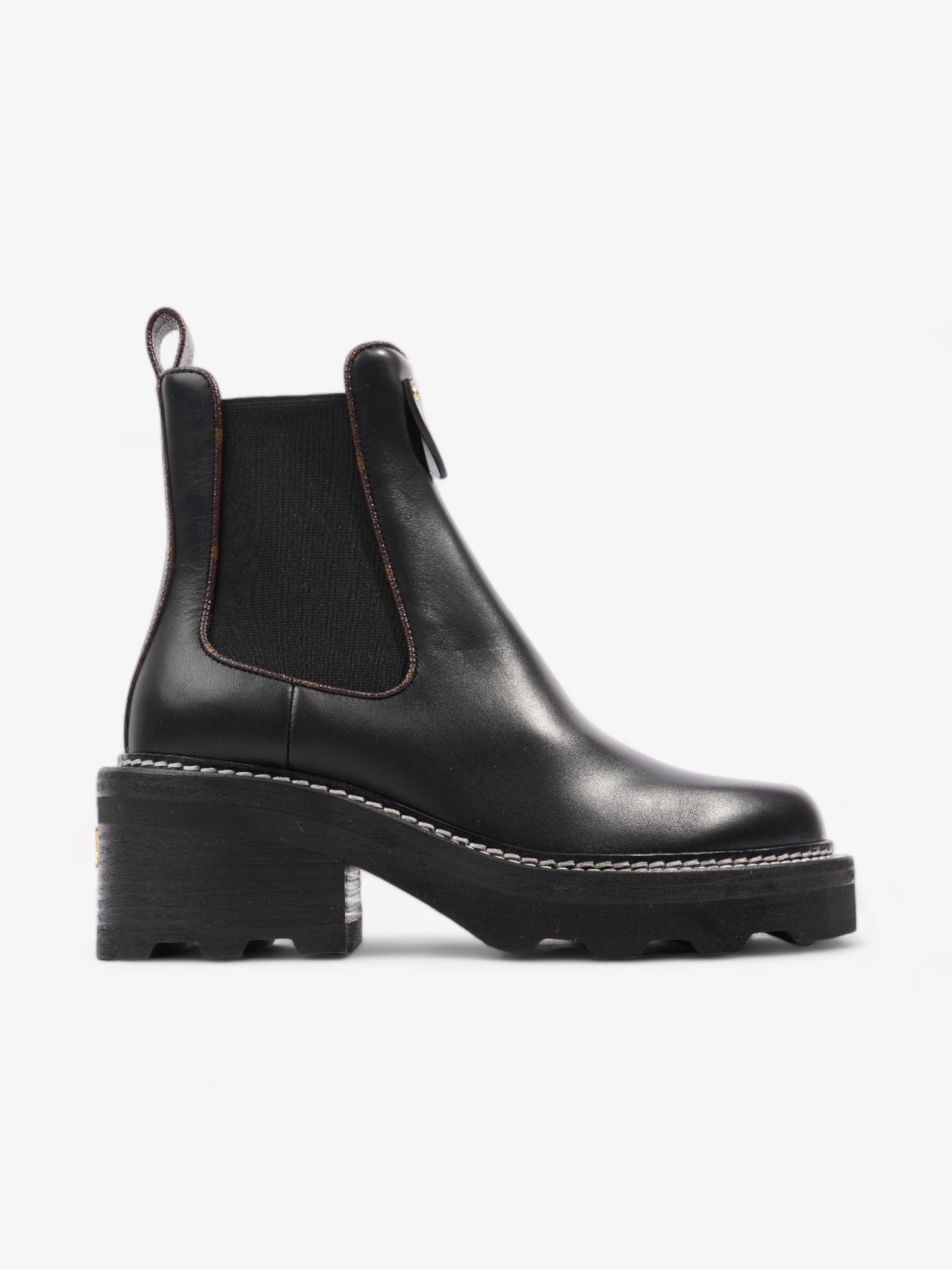 Louis Vuitton Beaubourg Ankle Boots Black / Brown Monogram Leather EU 36 UK 3