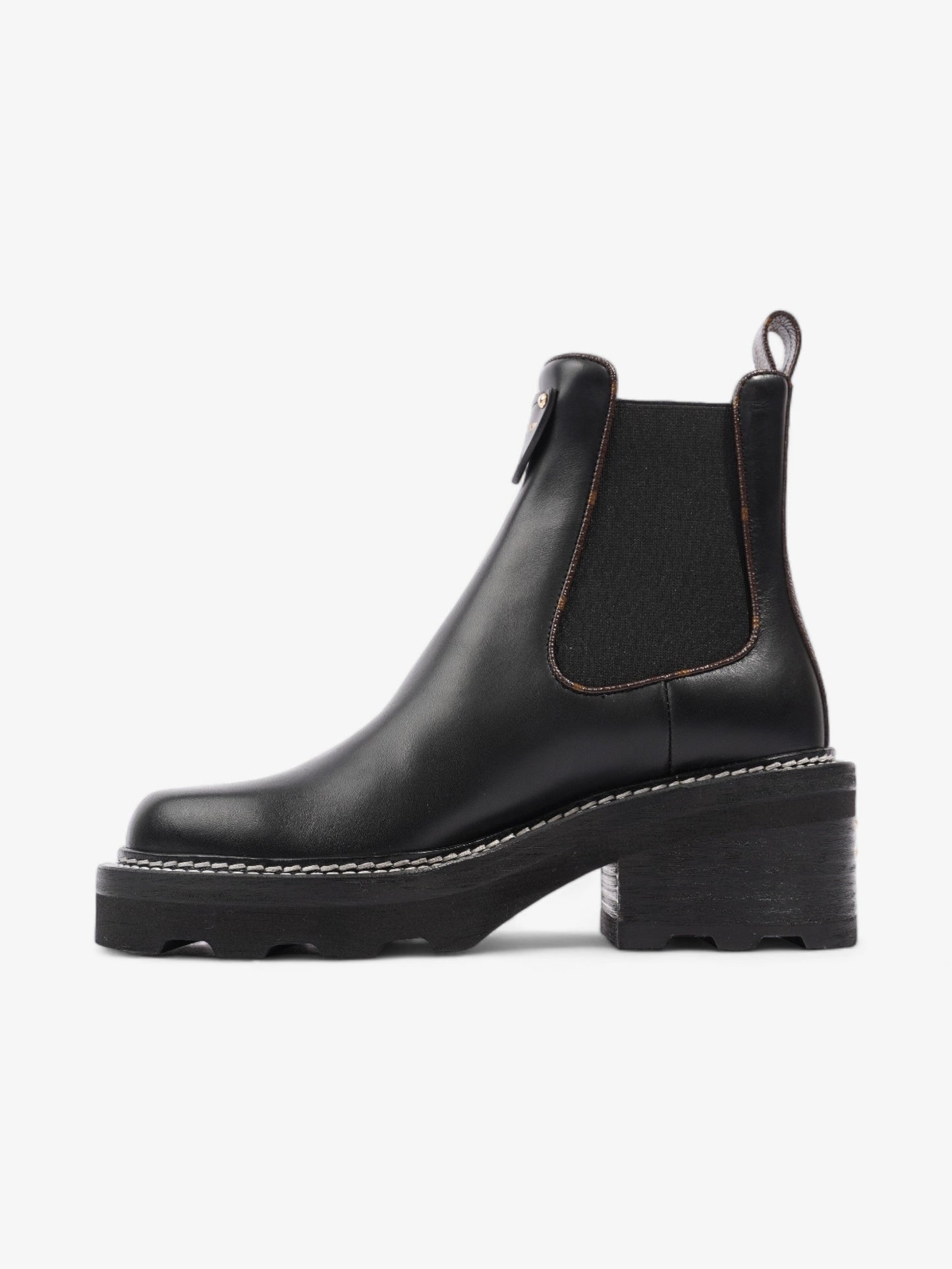 Louis Vuitton Beaubourg Ankle Boots Black / Brown Monogram Leather EU 36 UK 3