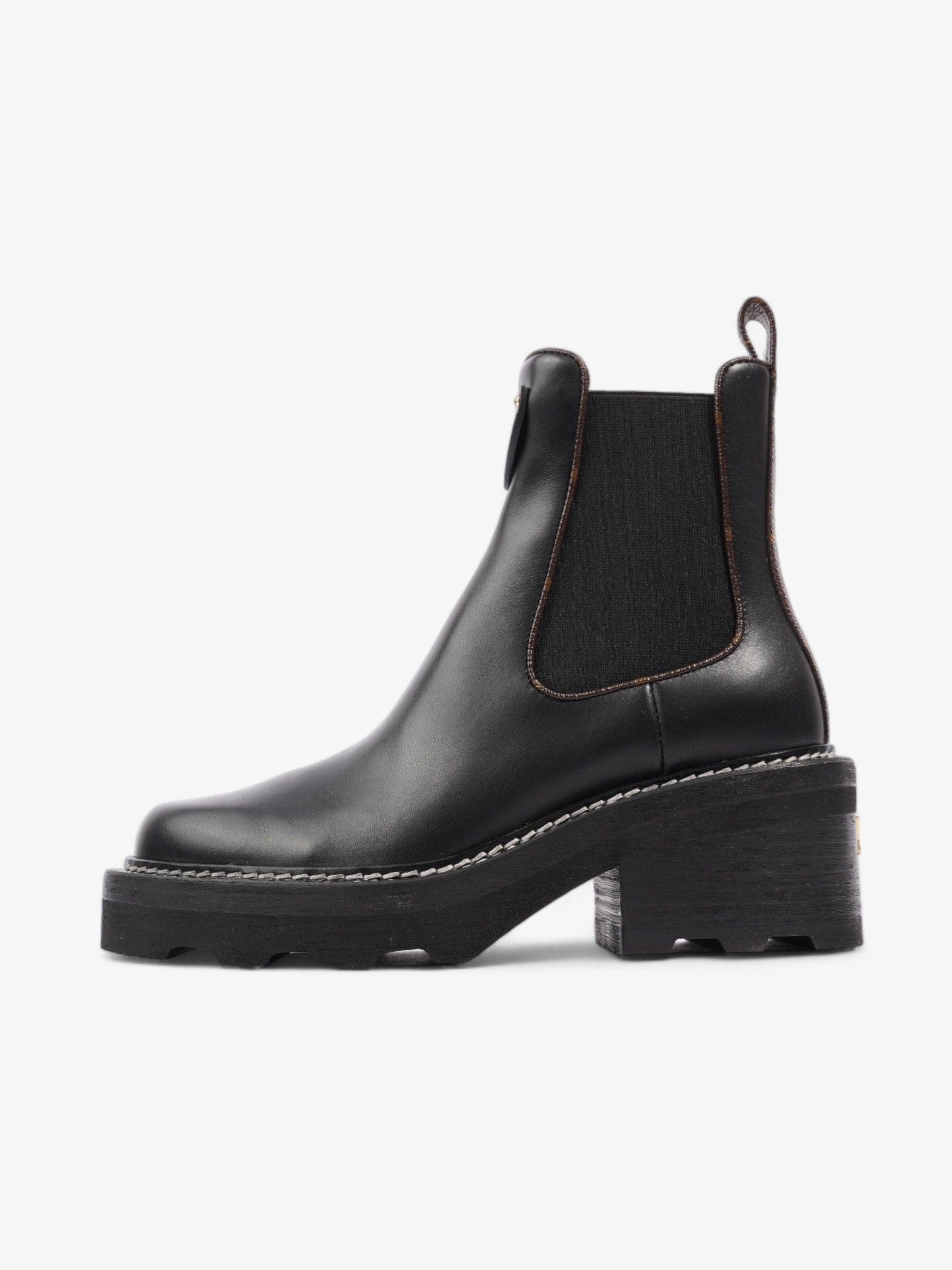 Louis Vuitton Beaubourg Ankle Boots Black / Brown Monogram Leather EU 36 UK 3