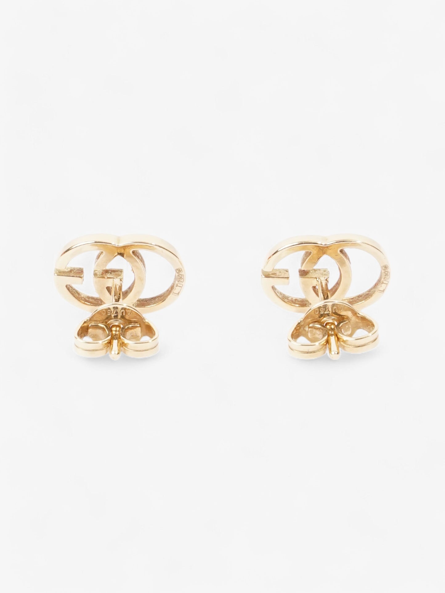 Gucci GG Marmont Stud Earrings Gold Yellow Gold