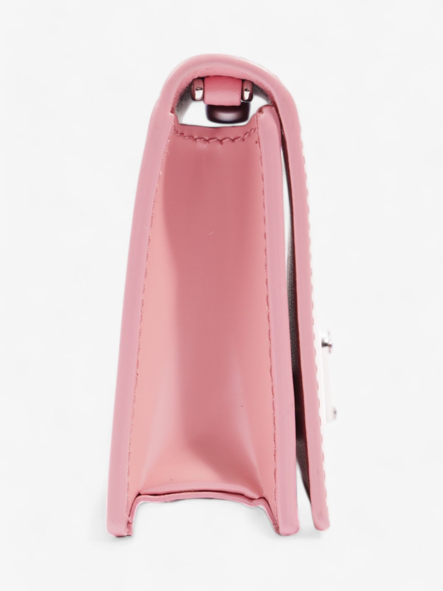 Prada Logo Wallet on Chain Pink Leather Mini