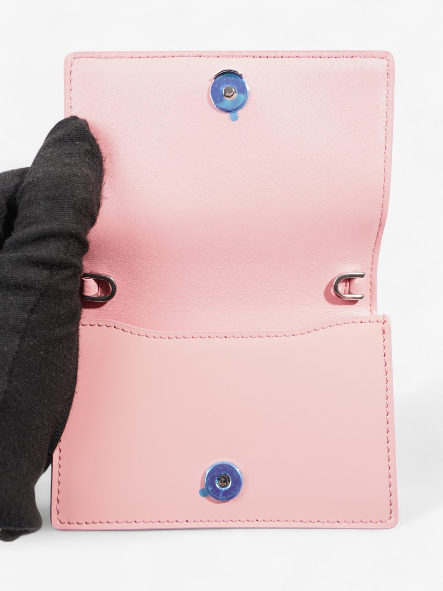 Prada Logo Wallet on Chain Pink Leather Mini