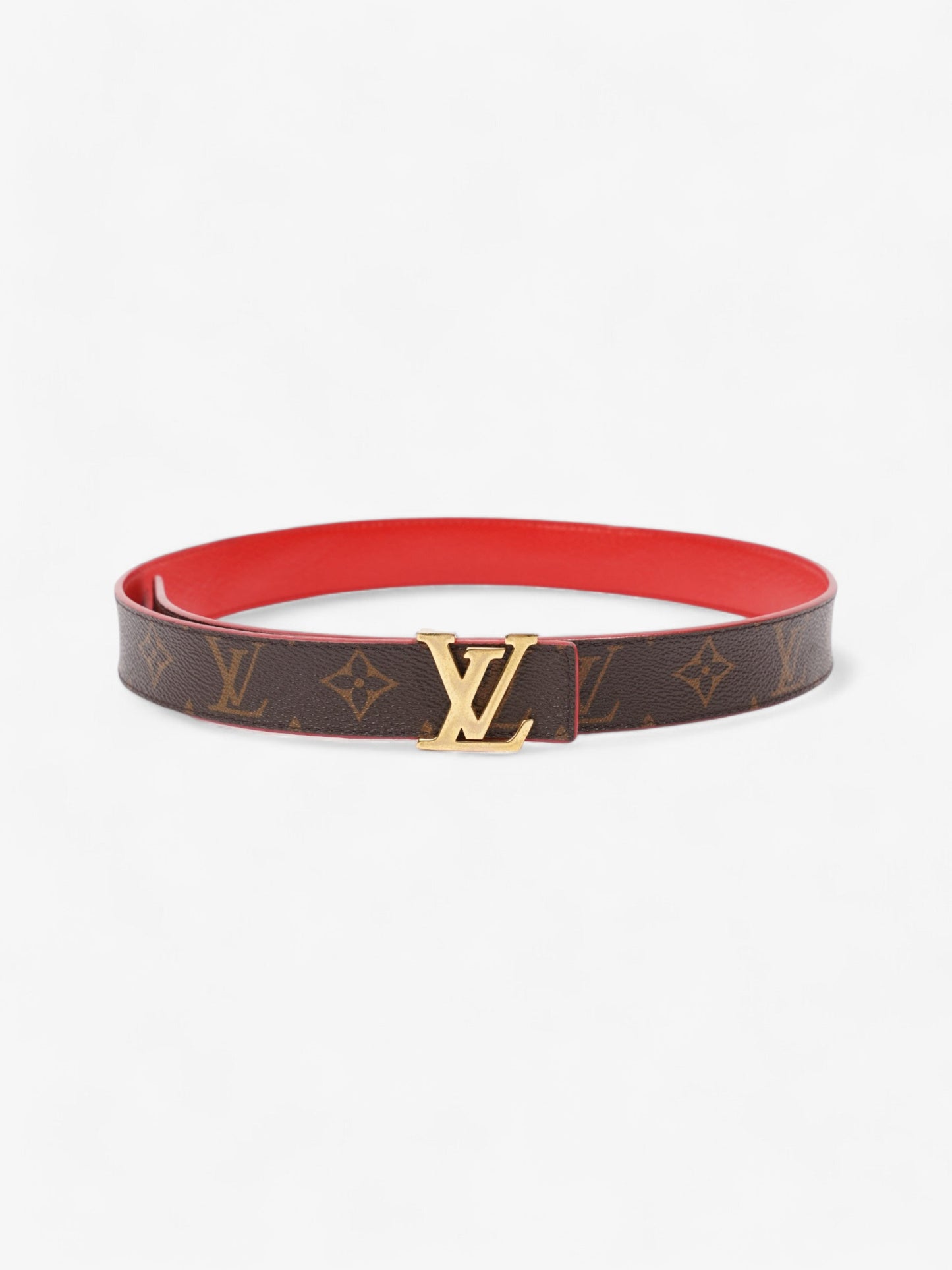 Louis Vuitton LV Iconic Reversible Belt Monogram / Red Coated Canvas 80cm / 32"