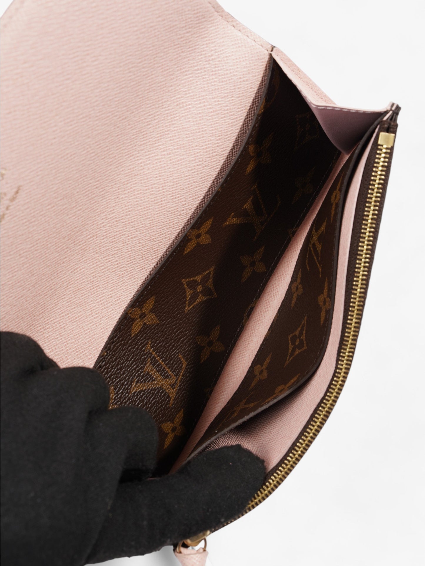 Louis Vuitton Emilie Wallet Monogram Coated Canvas