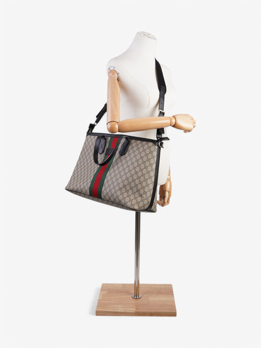 Gucci Zipper Web Tote Supreme Coated Canvas