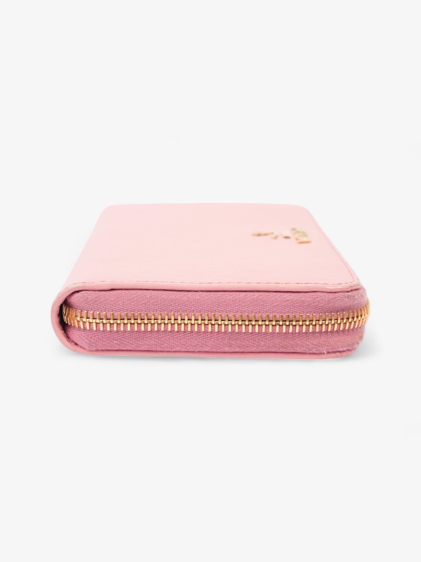Prada Continental Wallet Pink Saffiano Leather