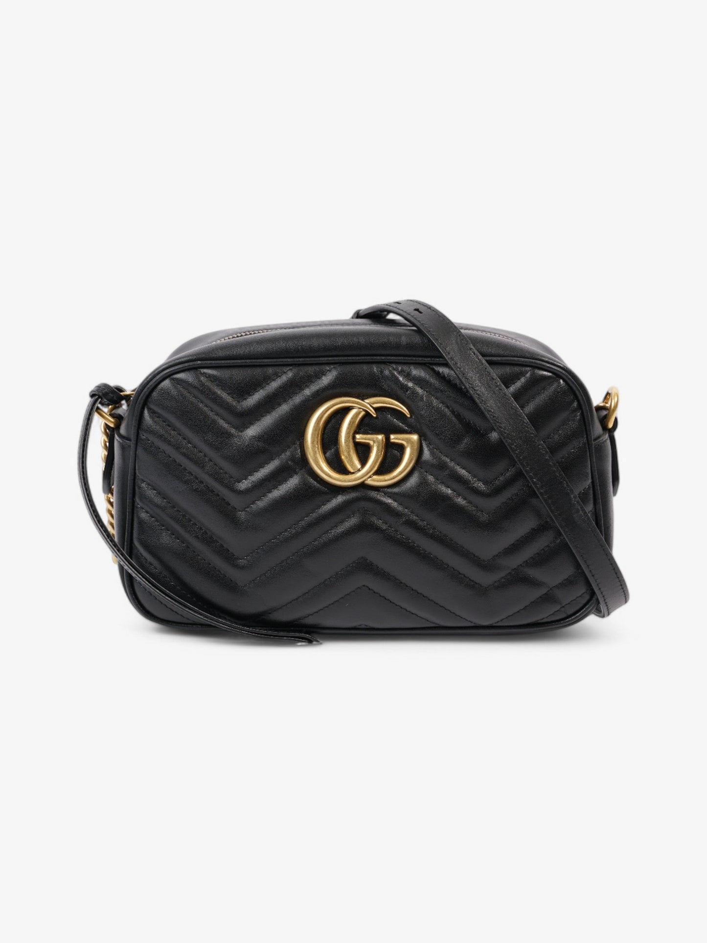 Gucci GG Marmont Black Matelasse Leather Small