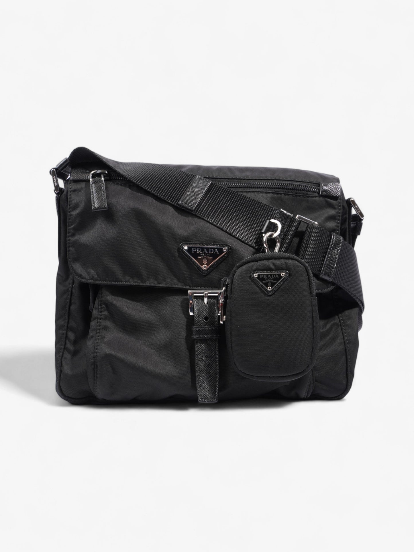 Prada Tessuto Crossbody Black Re Nylon