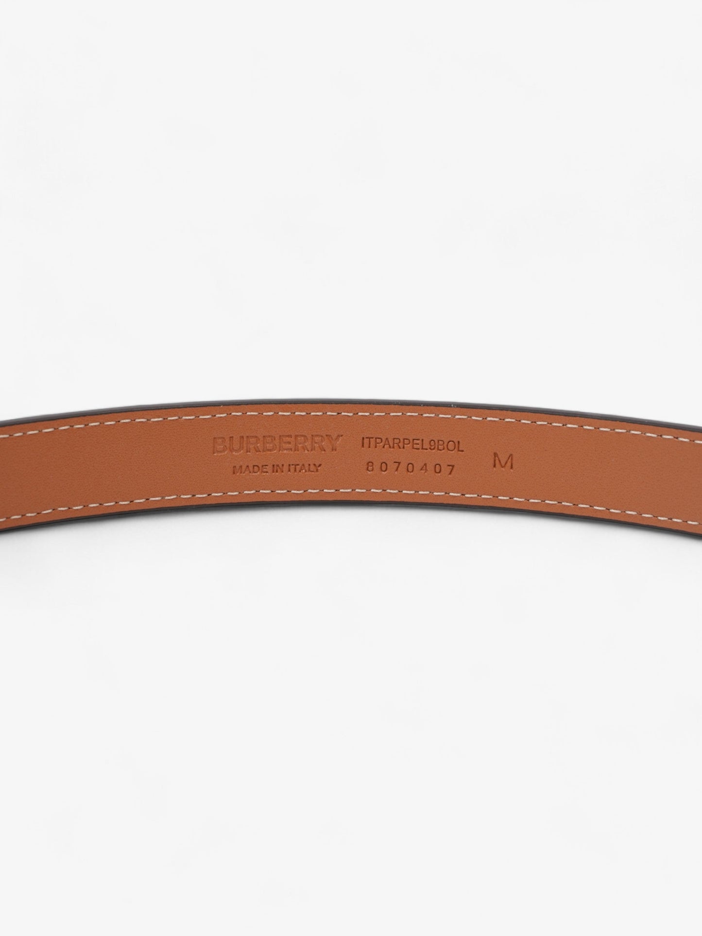 Burberry TB Belt Vintage Check / Light Gold Canvas Medium - 101.5cm