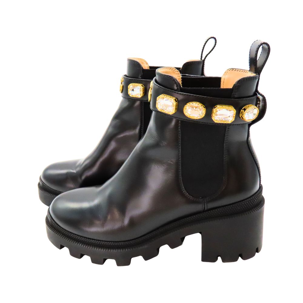 Gucci GG Marmont Leather Boots