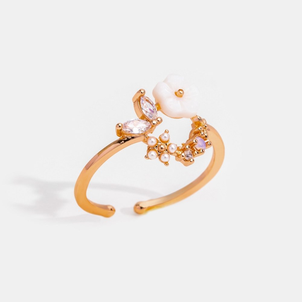 Blooming Rose Gold Flower Ring
