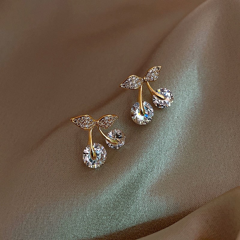 Crystal Cherry Earrings