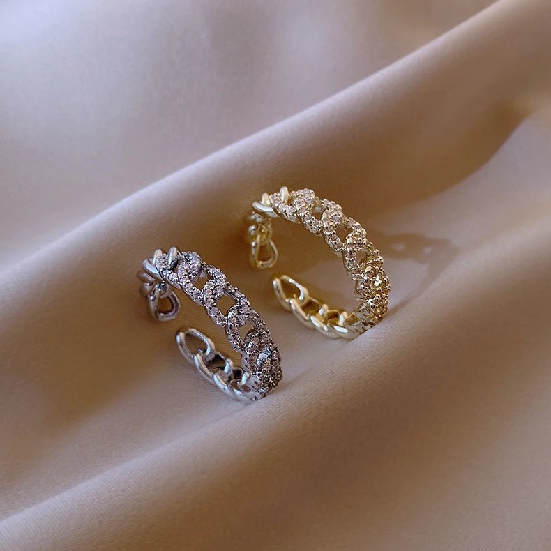 Crystal Elise Chain Link Ring