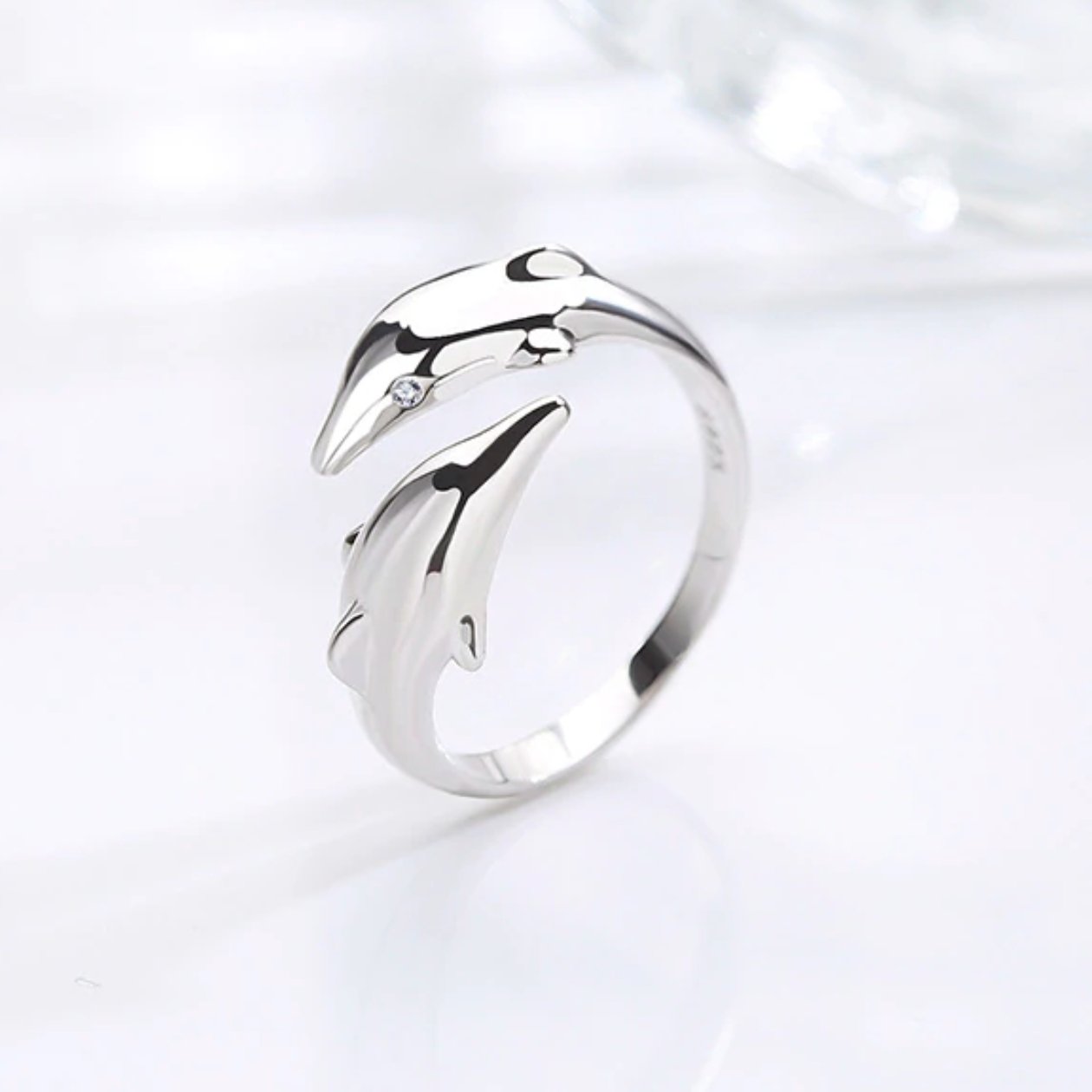 Dolphin Sterling Silver Ring