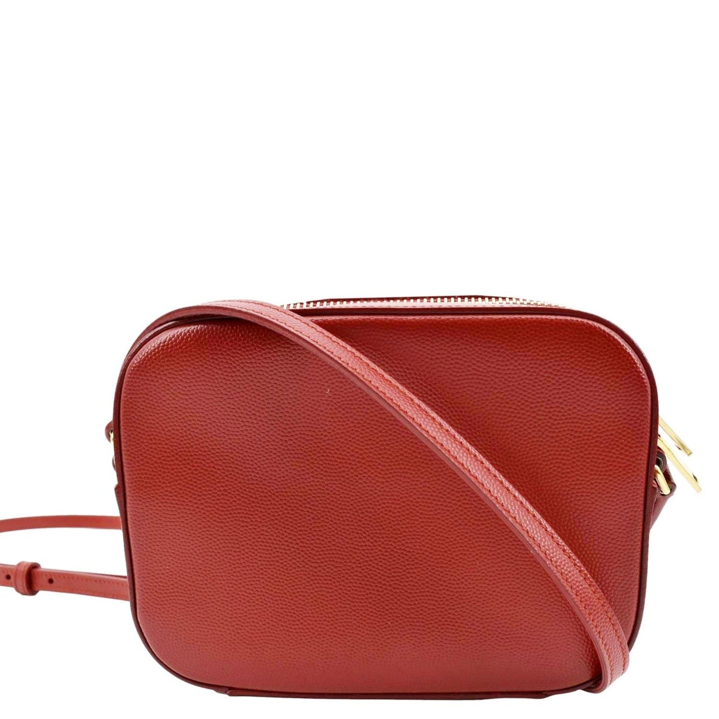 YVES SAINT LAURENT Leather Crossbody Camera Bag Red