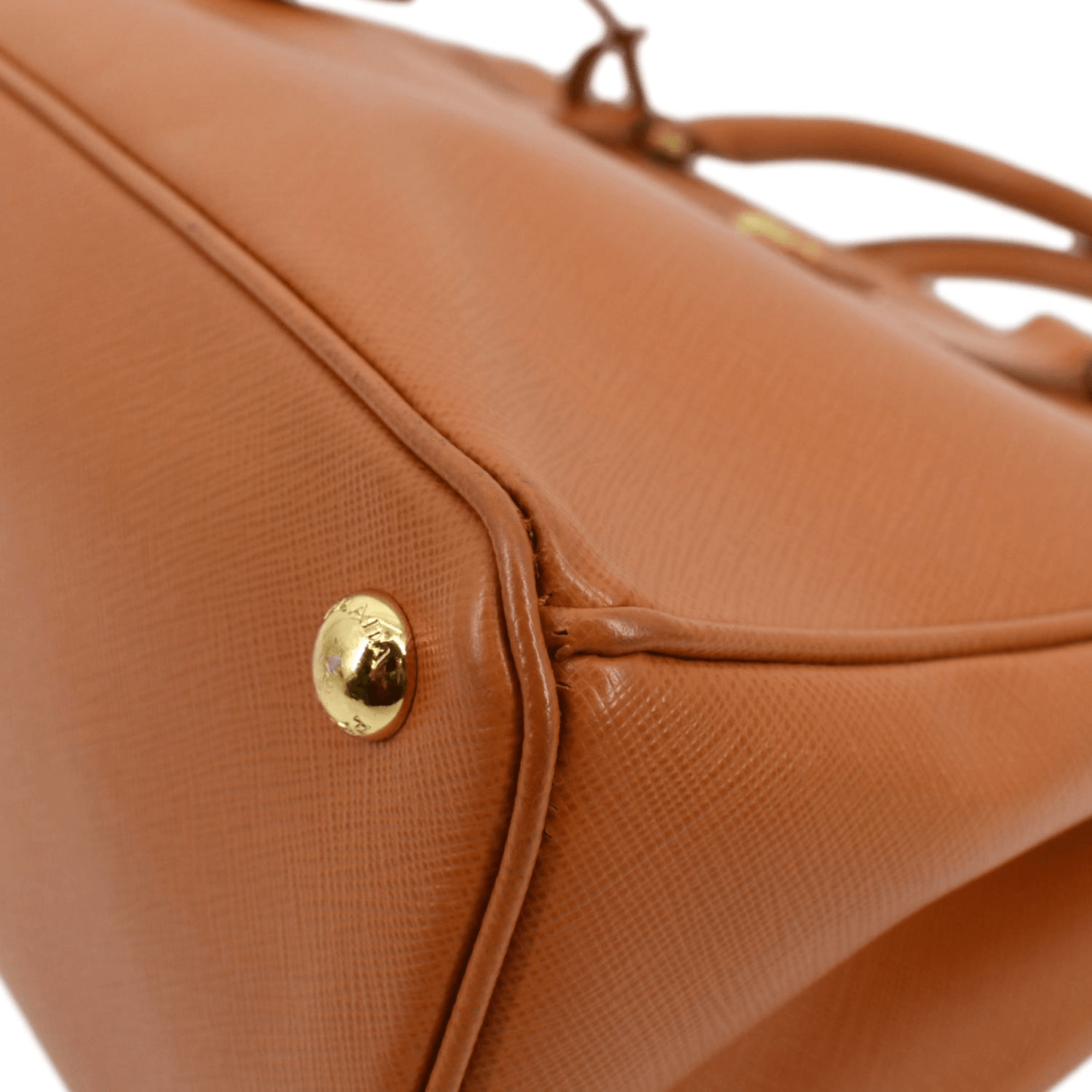 PRADA Galleria Double-Zip Saffiano Leather Tote Bag Orange