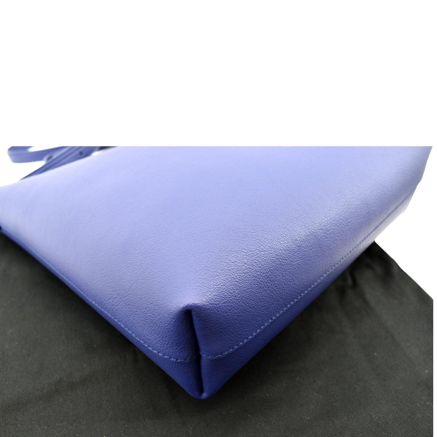 YVES SAINT LAURENT Toy Supple Leather Shopping Tote Bag Purple